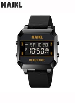 MAIKL Watch for Men Waterproof Analog+Digital Stainless Case Steel Wrist Watch Black 41mm  - Image 1