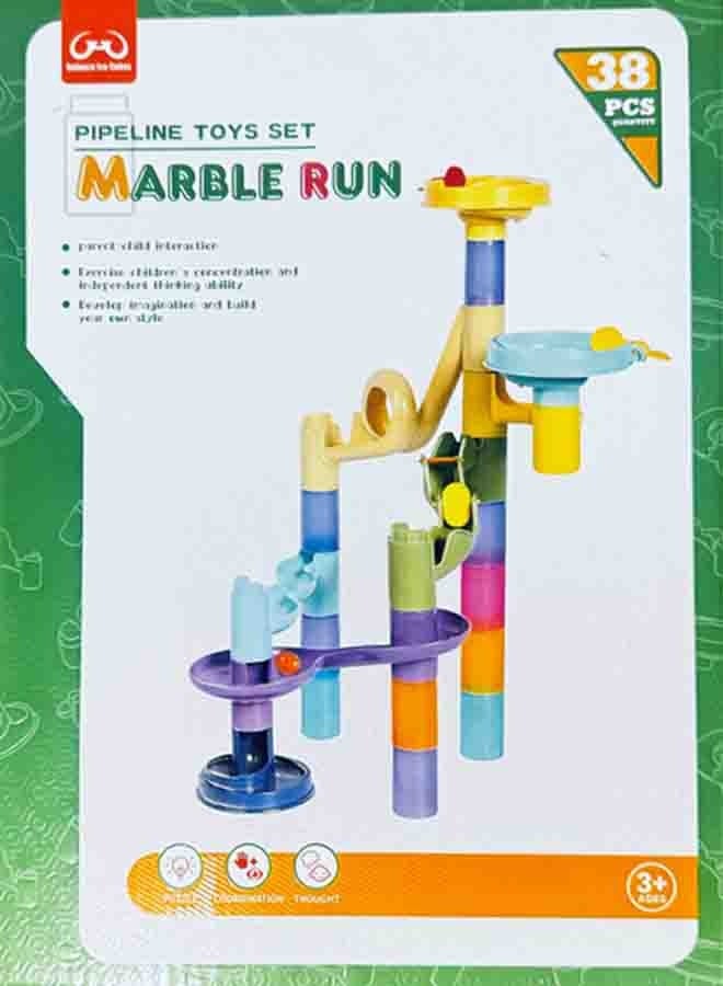 Discovery Toys Marble Run Starter & Add-on Set Bundle Marble Run Pipeline Toys Set