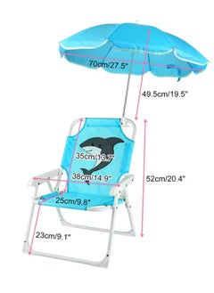 Outdoor.Market Kids' Foldable Beach & Camping Chair with Adjustable Umbrella – Lightweight, Portable Outdoor Seat for Sun Protection  - Image 2