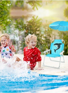Outdoor.Market Kids' Foldable Beach & Camping Chair with Adjustable Umbrella – Lightweight, Portable Outdoor Seat for Sun Protection  - Image 5