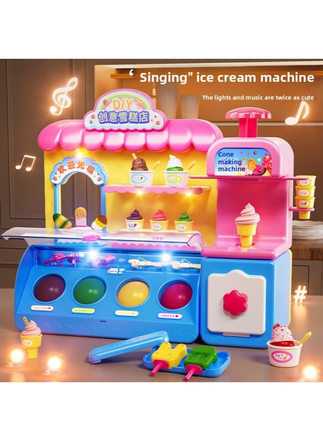Shake The Sound Of The Same Children's Ice Cream Shop Toy Color Mud Ice Cream Machine Plasticine Mold Tool Suit Birthday Gift-Specifications:Multifunctional Ice Cream Shop Set 36 Mud 【e-commerce】】 - Image 3