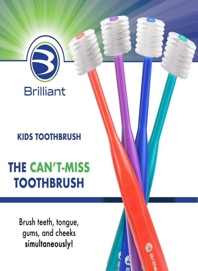 Brilliant Child Toothbrush by Baby Buddy- For ages 2 plus Years, BPa Super- Fine Micro Bristles Clean all- around Mouth, Kids Love Them, Royal Blue, 1 Count - Image 2