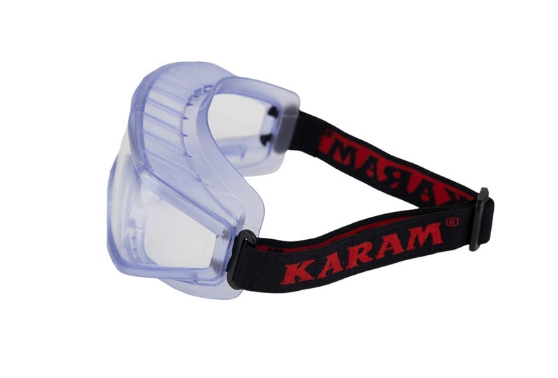 Karam ES008 Chemical Splash Safety Goggles | Safety Glasses for Multipurpose Use for Laboratory, Chemical & Construction Work | Lightweight Design - Image 3