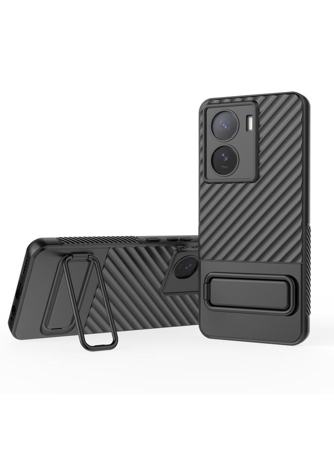erorex Case For vivo iQOO Z7 5G Wavy Texture TPU Phone Case with Lens Film - Image 1