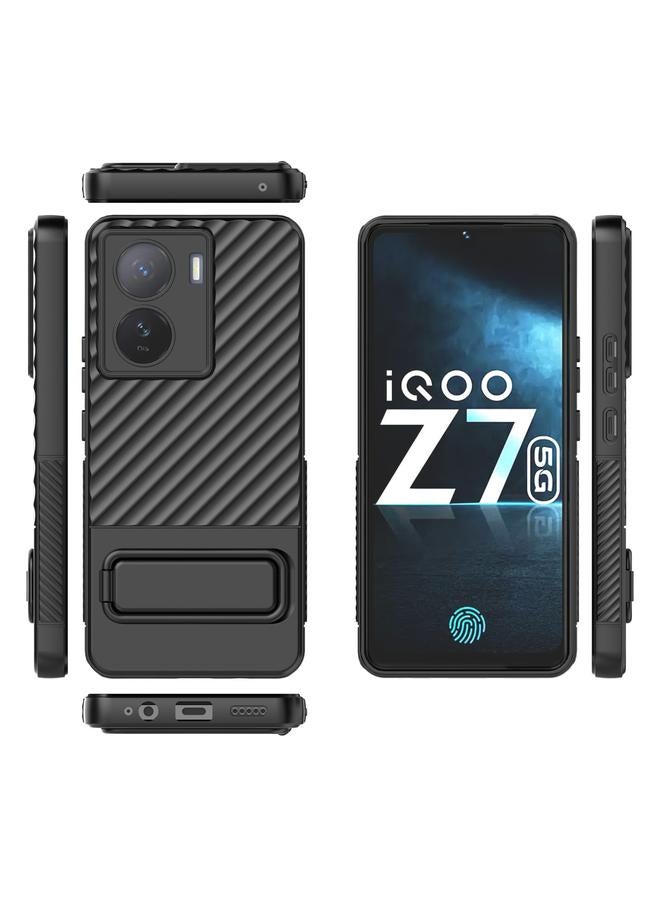 erorex Case For vivo iQOO Z7 5G Wavy Texture TPU Phone Case with Lens Film - Image 4