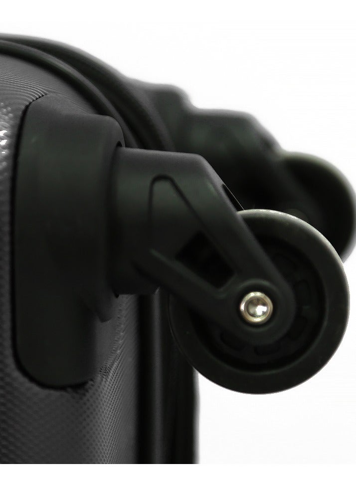 iPack 2-piece set hardside trolley set -24ich-20inch+12 inch Shoulder Bag-black - Image 4