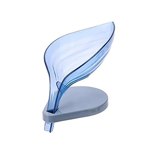 Sulfar Leaf Shape Soap Box Self Draining Bathroom Soap Holder (Multicolor) - Image 1