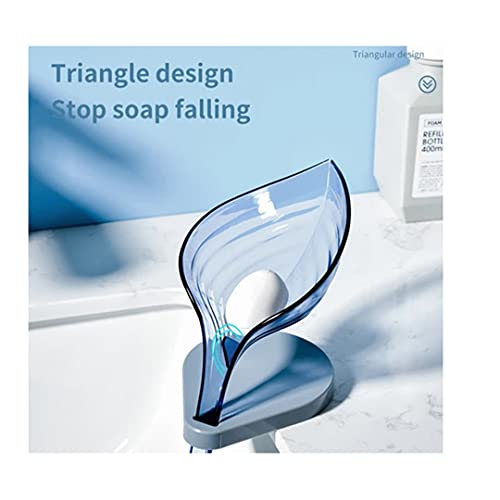 Sulfar Leaf Shape Soap Box Self Draining Bathroom Soap Holder (Multicolor) - Image 5