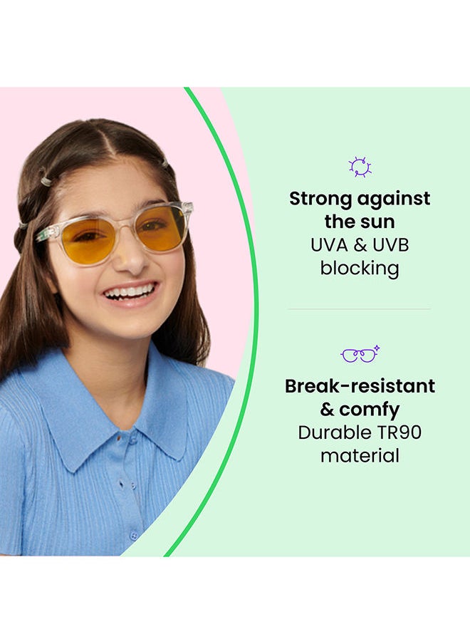 Hooper - Hooper By Lenskart | Green Grey Full Rim Square Latest and Stylish Kids Sunglasses | Polarized and 100% UV Protected | For Boys & Girls (Age 5-8 yrs) | HP S15814M - Image 1