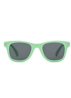 Hooper Hooper By Lenskart | Green Grey Full Rim Square Latest and Stylish Kids Sunglasses | Polarized and 100% UV Protected | For Boys & Girls (Age 5-8 yrs) | HP S15814M  - Image 2