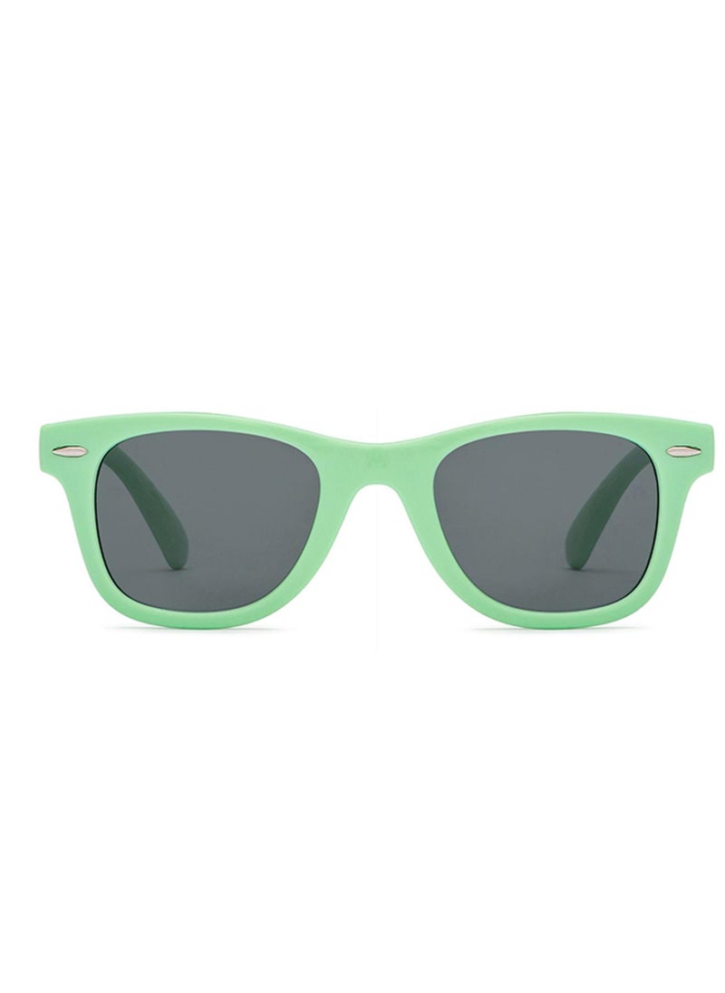 Hooper - Hooper By Lenskart | Green Grey Full Rim Square Latest and Stylish Kids Sunglasses | Polarized and 100% UV Protected | For Boys & Girls (Age 5-8 yrs) | HP S15814M - Image 1