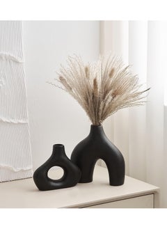 ba9ma Ba9ma Donut Vase, Set of 2 - Simple Decor, Porcelain Hollow Donut Vase, Table Centerpiece, Olive Plant, Wedding, Living Room, Bookshelf, Office, Modern Home,  - Image 3