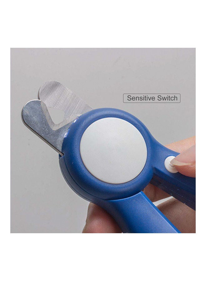 NIBEMINENT Pet Nail Clippers with LED Light Blue - Image 2