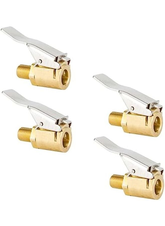Golden Brass Tire Air Chuck Quick Connect Inflator Valve 12pcs 2.9X0.8CM Portable for Car Truck - Image 1