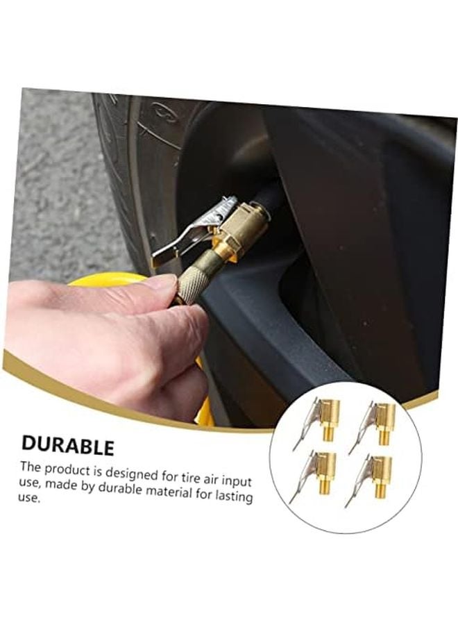 Golden Brass Tire Air Chuck Quick Connect Inflator Valve 12pcs 2.9X0.8CM Portable for Car Truck - Image 5
