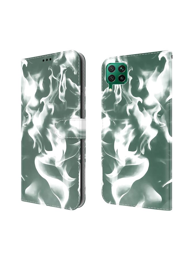 زبون جراب لهاتف Huawei P40 Lite بنمط ضباب سحابي، جراب جلدي قلاب أفقي مع حامل وفتحة بطاقة ومحفظة - Image 2