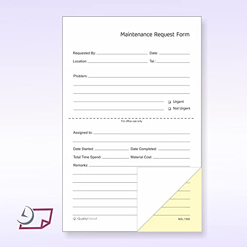 NextDayLabels - Maintenance Request Forms, 2 Part NCR Carbonless, 5-1/2" x 8-1/2" - 100 Sets - Made in The USA - Image 2