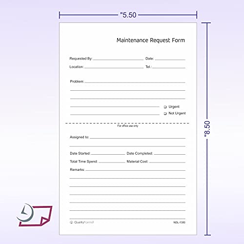 NextDayLabels - Maintenance Request Forms, 2 Part NCR Carbonless, 5-1/2" x 8-1/2" - 100 Sets - Made in The USA - Image 3