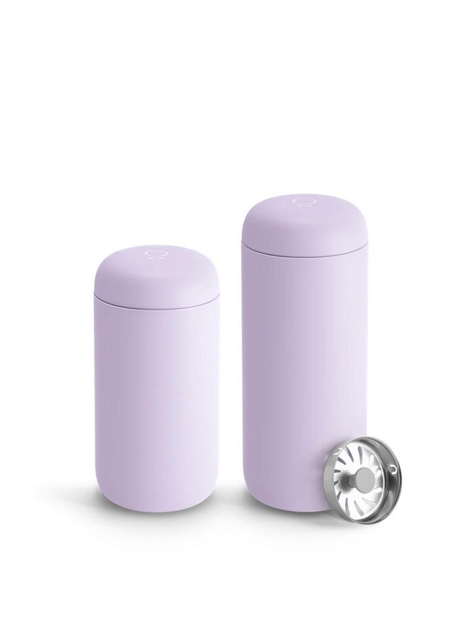 FELLOW فنجان سفر فيلو 16 أونصة كارتر موف - كوب قهوة سفر معزول بالفراغ من الفولاذ المقاوم للصدأ - كوب قهوة مع داخلية خزفية وحماية من الرش - لافندر بنفسجي - Image 4