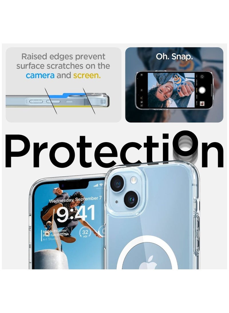 Spigen Classic Hybrid Magnetic Case Compatible with iPhone 14 case Compatible with MagSafe Shockproof Military Grade Protection Scratch Resistant Back (clear) - Image 3