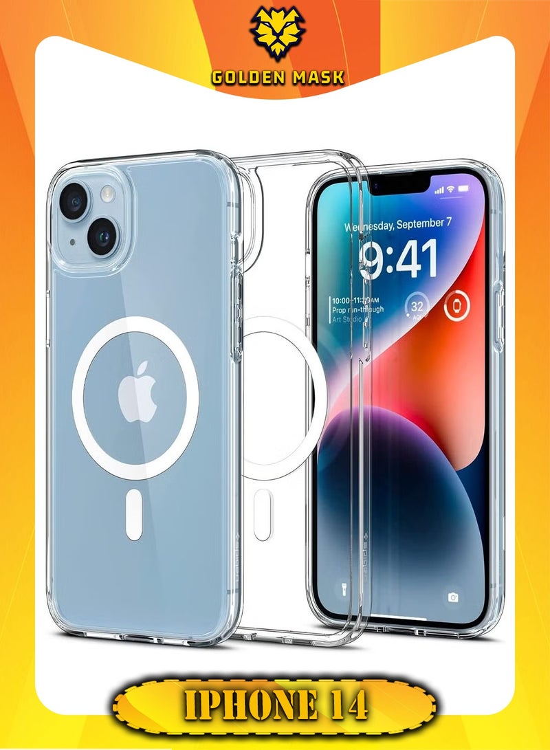 Spigen Classic Hybrid Magnetic Case Compatible with iPhone 14 case Compatible with MagSafe Shockproof Military Grade Protection Scratch Resistant Back (clear) - Image 1