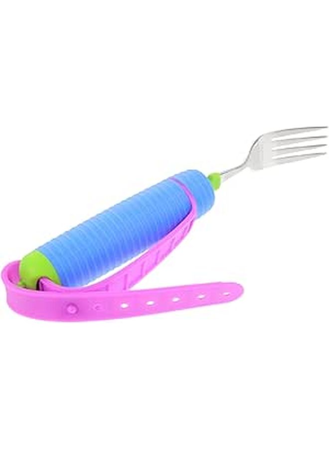 Adaptive Non Slip Fork for Elderly Built Up Handle Spillproof Eating Utensil - Image 1