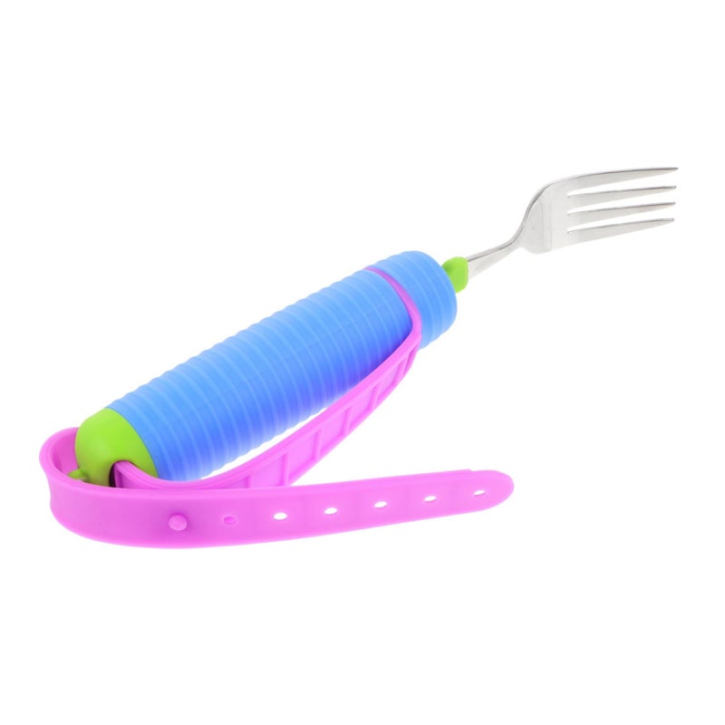 Adaptive Non Slip Fork for Elderly Built Up Handle Spillproof Eating Utensil - Image 2