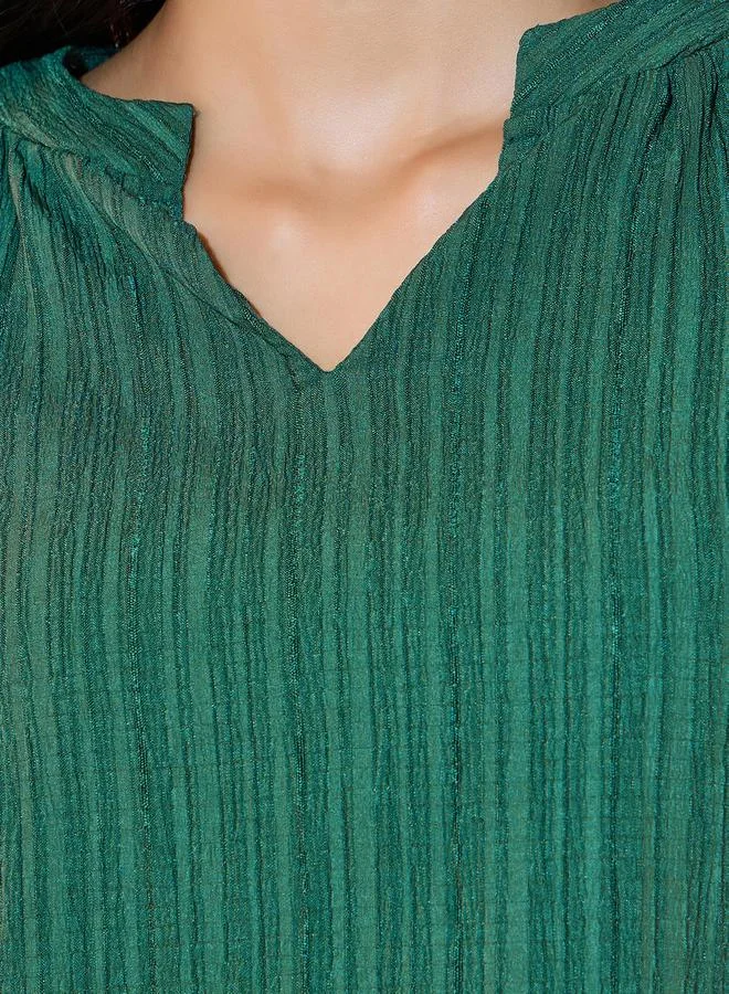 Take Two Striped V Neck Long Sleeve Shirt