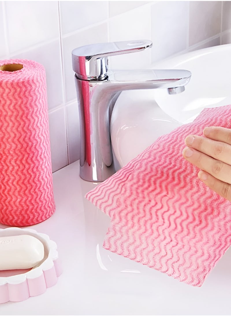 YASHTECH J Cloth Red, Soft And Durable, Absorbent, Quick-Drying, Reusable Cleaning Cloths for Kitchens, Bathrooms & General Areas, 4 Rolls  - Image 2