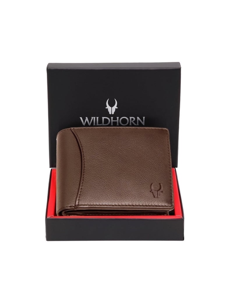 WildHorn Leather Men's Wallet (WH1173), BROWN, Classic - Image 1