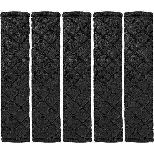 ONWON وسائد حزام الأمان من أونون 5 قطع واقي حزام الأمان العالمي وسائد حزام الكتف الناعمة المريحة لحماية حزام الأمان للسيارة والحقيبة تساعد في حماية رقبتك وكتفك من احتكاك حزام الأمان - Image 1