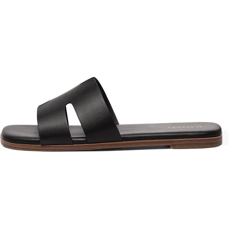 KIDMI Women's Dressy Flat Sandals, Comfortable Slip On Summer Slides, Fashion Open Toe Casual Sandals - Image 5