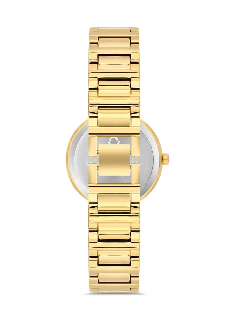 OMAX Omax Women's Gold Luxury Wristwatch, Watches for Women, Stainless Watches, Steel Band, Crystal Dial, Waterproof Watch, 1 Year Warranty - Image 3