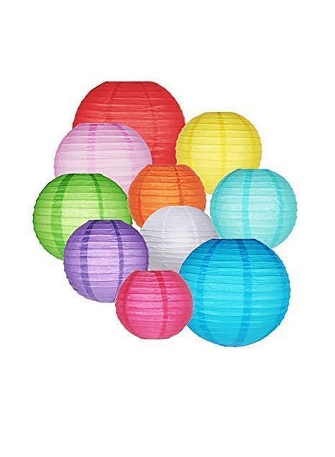 UNIVERSAL BUYER مصباح ورقي عالمي للزينة للفنادق والمنازل (10 بوصة 5 قطع، متعدد الألوان) - Image 3