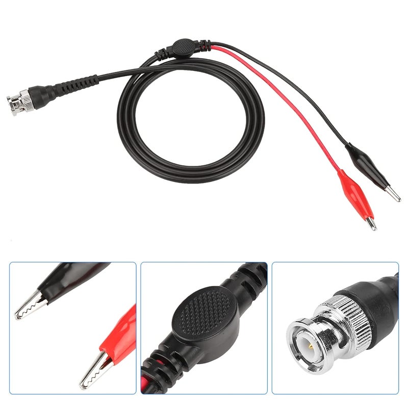 2PCS P1011 BNC Q9 Oscilloscope Test Cables, BNC Crocodile Clip Leads Industrial Test Probe Cables Coaxial Oscilloscope Cables - Image 4