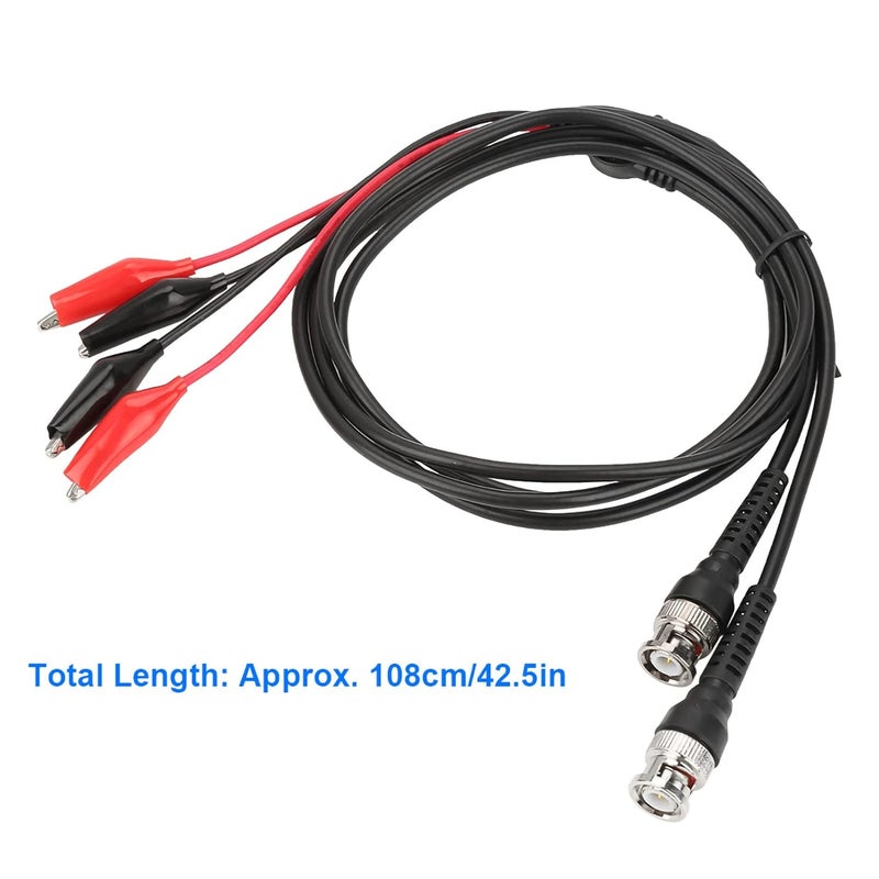 2PCS P1011 BNC Q9 Oscilloscope Test Cables, BNC Crocodile Clip Leads Industrial Test Probe Cables Coaxial Oscilloscope Cables - Image 3