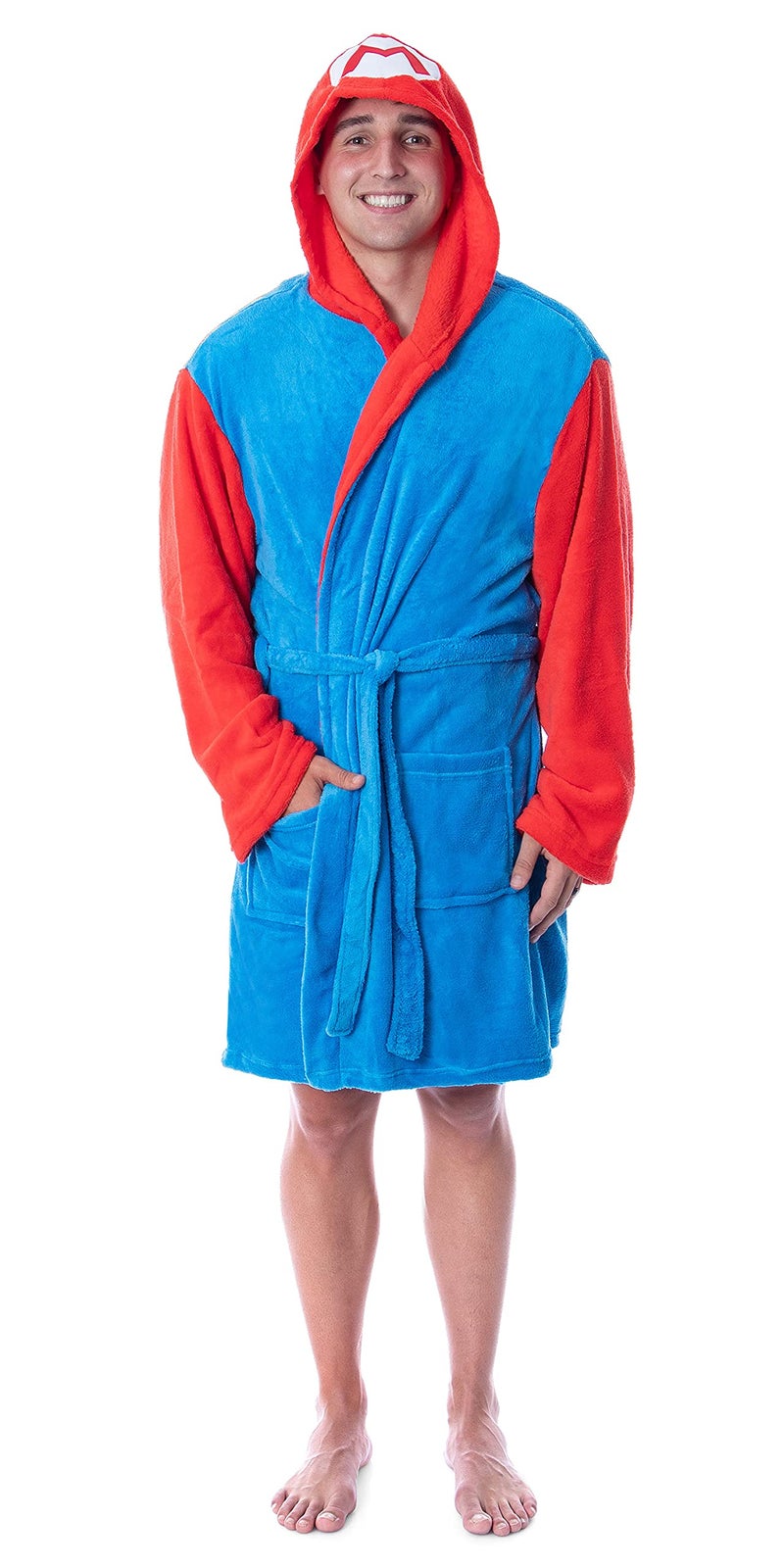 MJC Nintendo Super Mario Character Costume Bathrobe Robe (1X/2X) - Image 1