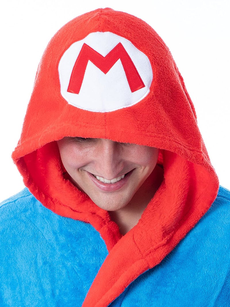 MJC Nintendo Super Mario Character Costume Bathrobe Robe (1X/2X) - Image 3