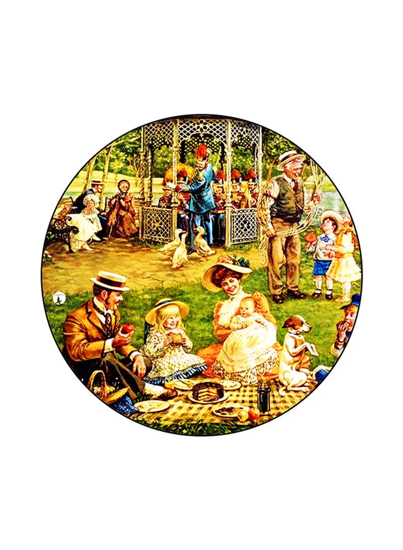 RKN Vintage Art Printed Round Mouse Pad Multicolour