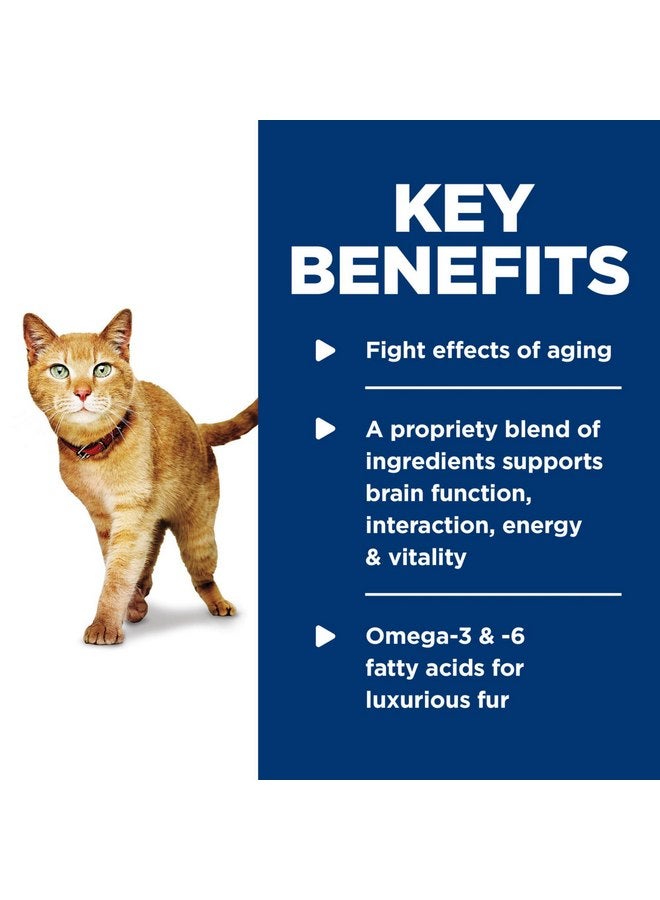 هيل Hill's Science Diet Senior Vitality، للكبار من سن 7+، Senior Premium Nutrition، طعام قطط رطب، حساء الدجاج والخضروات، علبة 2.9 أونصة، علبة تحتوي على 24 قطعة - Image 2