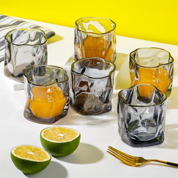 Mevanta Premium Water and Juice Black Glass & Borosilicate Glass Jug Set Combo [6 Piece Glass 300ML & 1 Piece Jug 1.8 Liter] Transparent Pitcher Set For Dining Table,Home & Restaurant,Party (MTS - 05) - Image 3