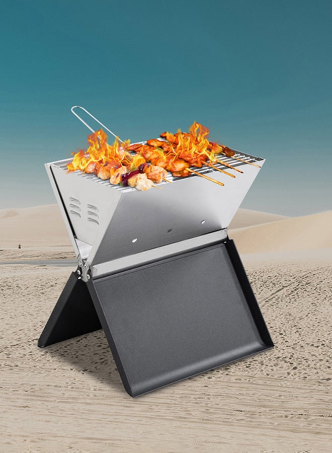 دي بي تي شواية متنقلة شواية خارجية اسود*فضي مقاس36*30*39.5 سم - Image 2