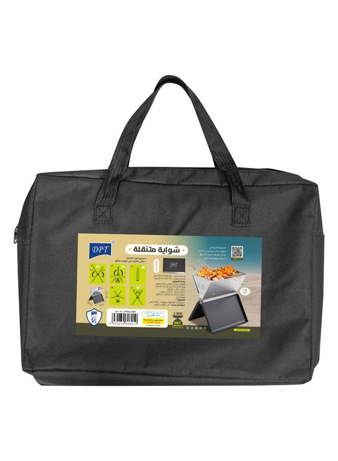 دي بي تي شواية متنقلة شواية خارجية اسود*فضي مقاس36*30*39.5 سم - Image 4