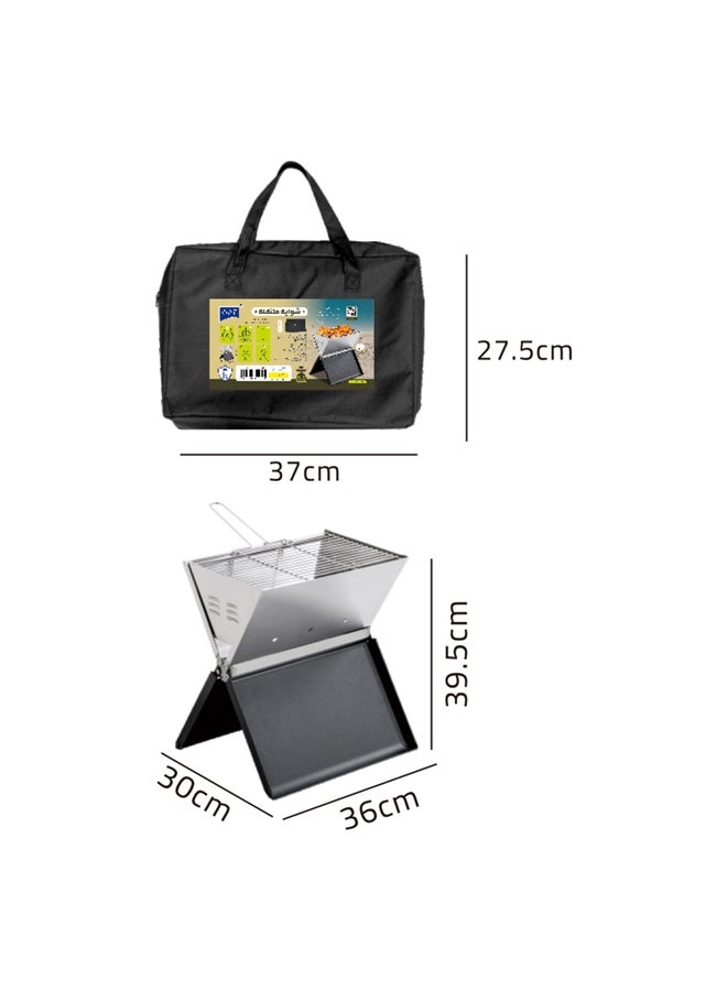 دي بي تي شواية متنقلة شواية خارجية اسود*فضي مقاس36*30*39.5 سم - Image 5