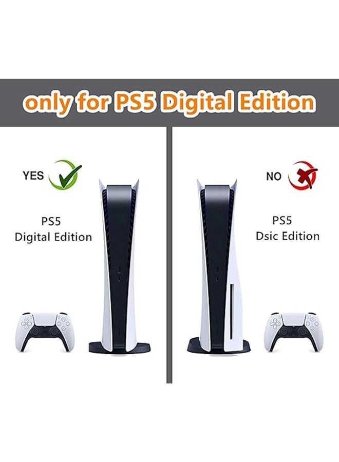 PS5 Digital Edition Console Sticker,Sony PS5 Console Controller Skins Set, Skin Wrap Decal Sticker PS5 Digital Edition Console, Protective Film Sticker for PS5 Nebula , Vinyl Cover Sticker - Image 2