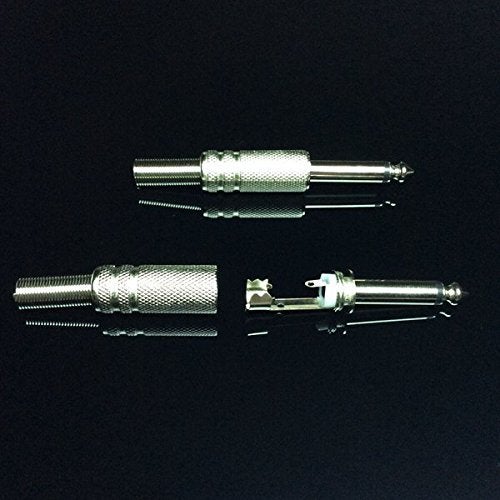 CESS 1/4 Inch TS Audio Phono Tone Male Plug Cable Connector - 1/4" 6.35mm TS Guitar Cable Plug (10 Pack) - Image 3