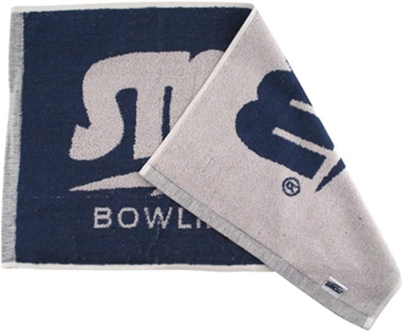 Storm Woven Bowling Towel - Grey and Navy Cotton Towel for Bowlers