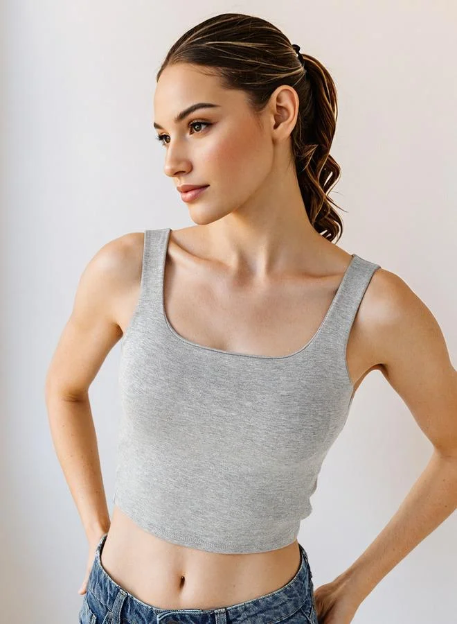 Splash FAV Square Neck Crop Tank Top