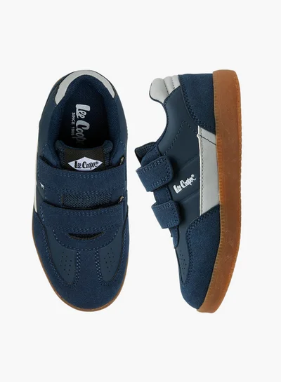 Lee Cooper Boys' Panelled Sneakers with Hook and Loop Closure