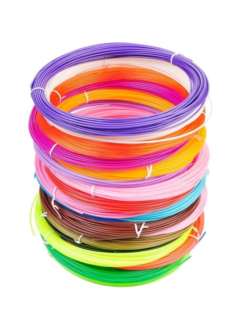 McDou - Mcdou 3D Printer Filament for 3D Print Pen Multicolor 3D Printing Accessories (10 Colors 5 Meters),Upgraded 3D High-Precision 1.75mm Printer Filament... - Image 1